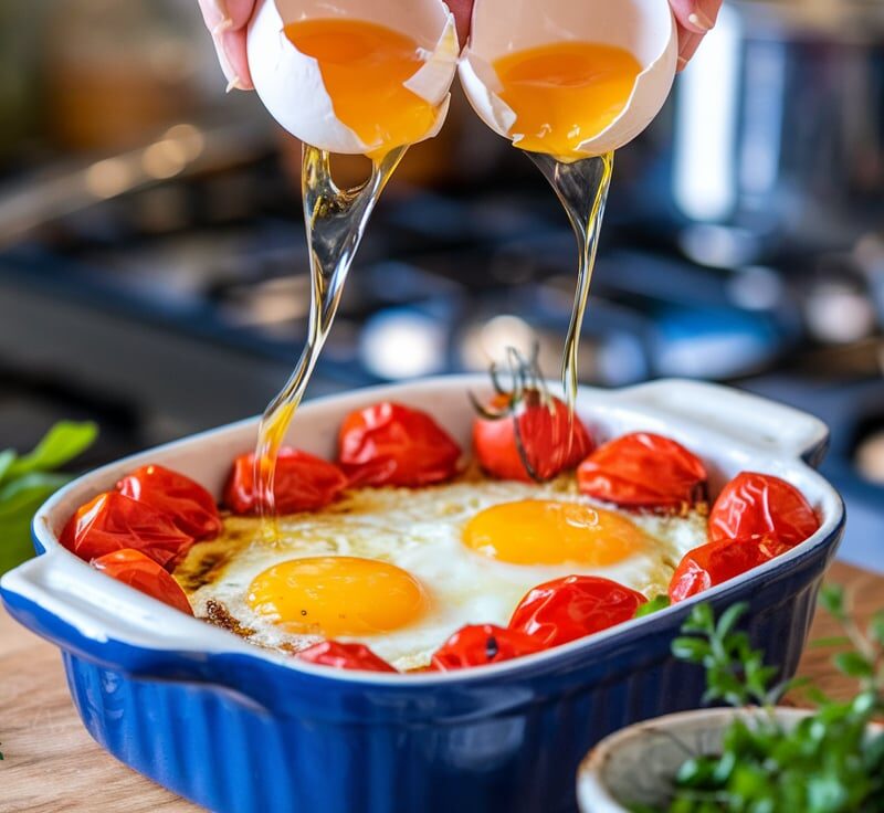 Bakede Feta Eggs for Singles